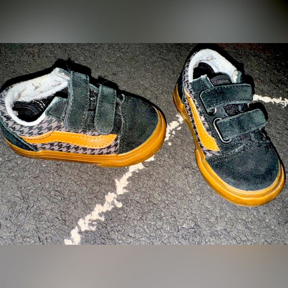 Vans black and brown 5c toddler shoes